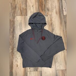 NWOT Women’s Nike Dri-fit Gray Paris St. Germain Hooded Pullover Sweatshirt XS